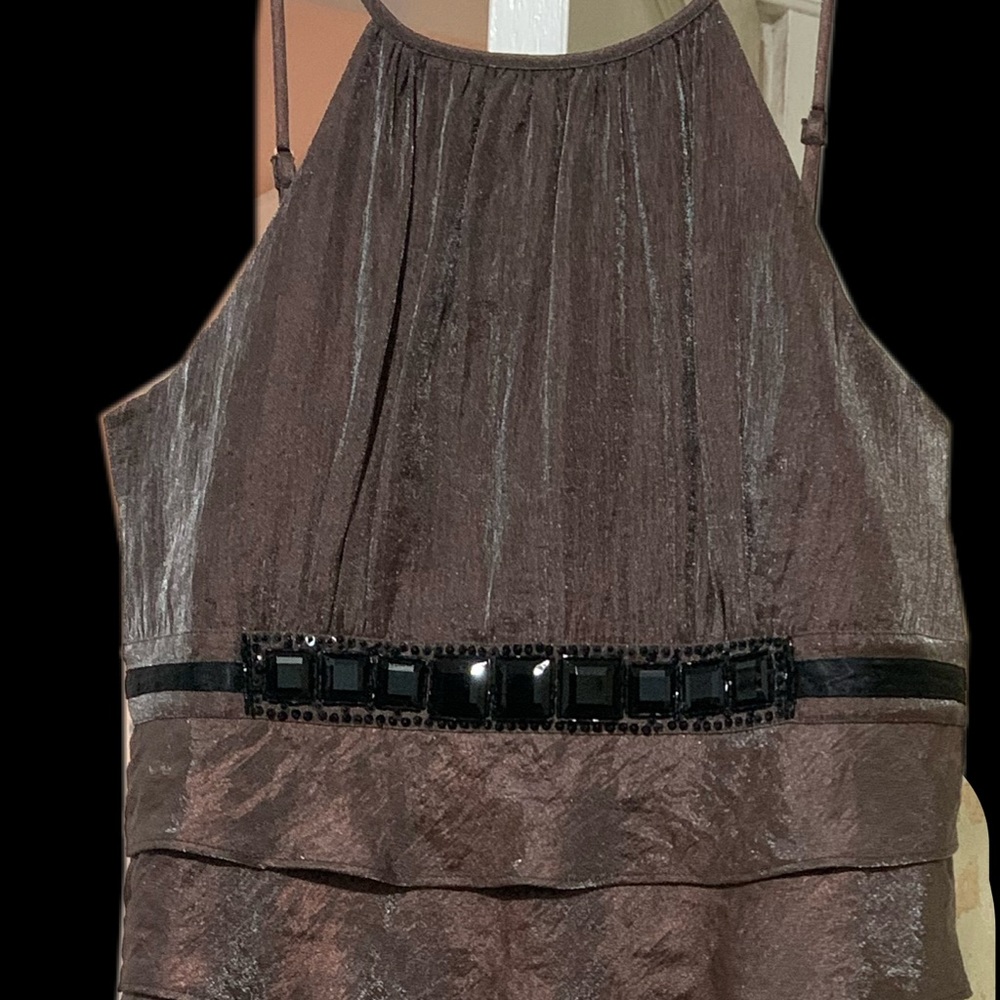 Brown/silver iridescent dress